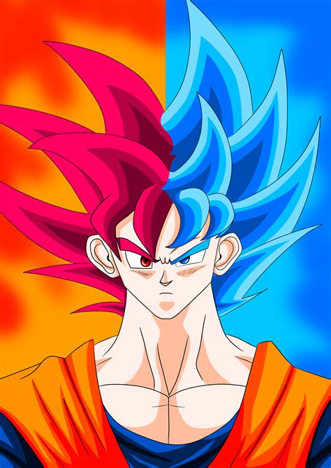 Super Saiyan God/Super Saiyan Blue Goku drawn by me [Digital] : r/dbz