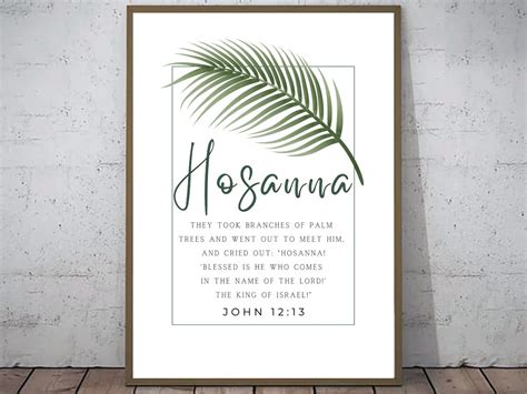 Hosanna in the Highest Wall Art Print Palm Leaf Christian - Etsy