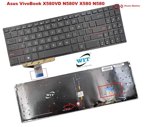 Laptop Keyboard for ASUS VivoBook Pro 15 N580VD N580VD-DB74T N580VD-DS76T N580VD-IH74T NX580VD ...