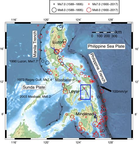 Tectonic setting, historical large earthquakes in the Philippines, and ...