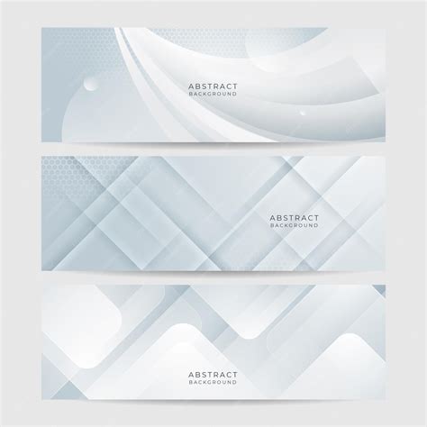 Premium Vector | White abstract banner Modern elegant white gray banner ...