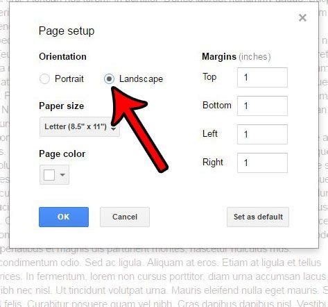 How To Make Google Docs Landscape | orkinom