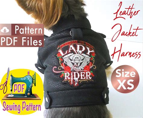 Dog Leather Jacket Pattern, Dog Winter Clothes Pattern, Small Dog ...