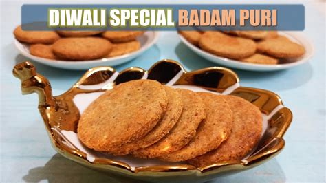 Diwali Special Badam Puri Recipe | Flourless without butter | Diwali Mithai recipe | Without ...