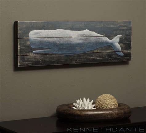 Wood Whale Art Nautical Rustic by KennethDante.com | Whale wall art, Driftwood art, Whale art