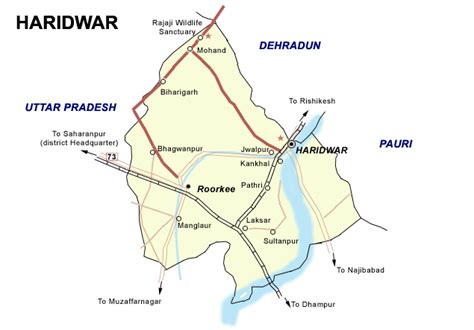 HARIDWAR TOURISM :- Maps of Haridwar | Haridwar Map | Route Map to Haridwar | Haridwar Tourism Map