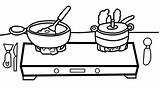 Stove Coloring Page sketch template