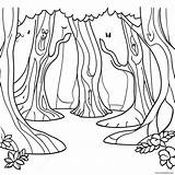 Magical Enchanted Forest Coloring Page 4281 3406 sketch template