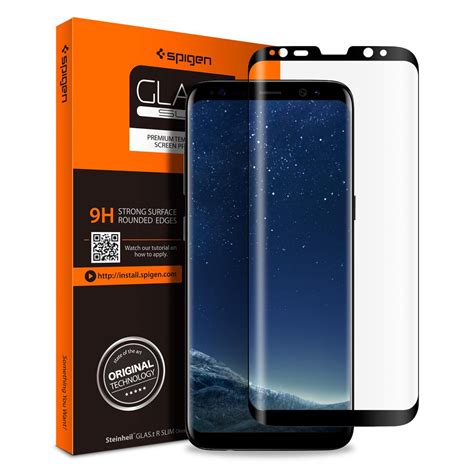 Spigen Samsung Galaxy S8 Plus Screen Protector GLAS.tR Full Cover Glass ...