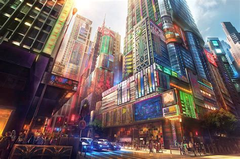 Anime City Lights Wallpapers - Top Free Anime City Lights Backgrounds - WallpaperAccess