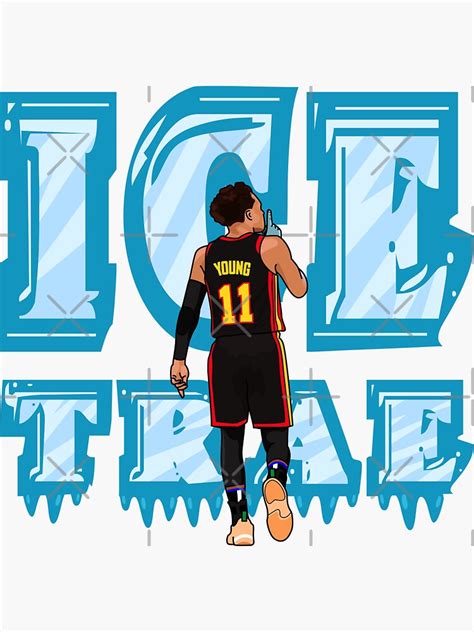 "Trae Young - ICE Trae" Sticker for Sale by AYA-Design | Redbubble