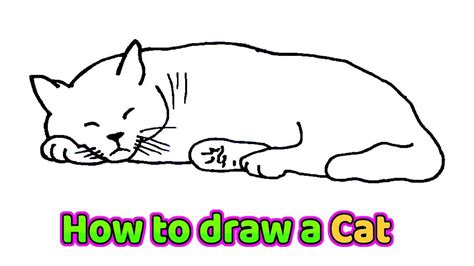 How To Draw A Cat Laying Down at How To Draw