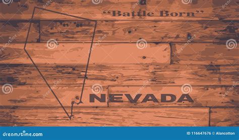 Nevada State Map Brand stock vector. Illustration of america - 116647676