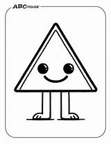 Triangle Coloring Pages  ABCmouse sketch template