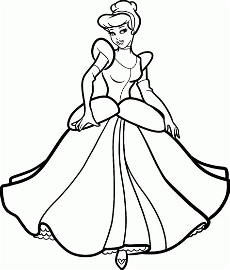 Cinderella Dress Coloring Page - Coloring Home