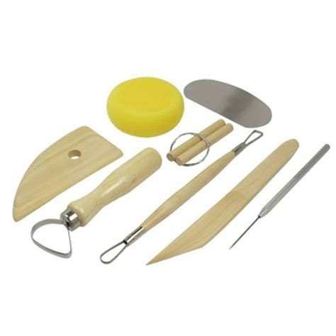 8Pc Ceramic Pottery Modeling Tool Set Clay Modelling Sculpting Tools loop/ribbon - Walmart.com ...