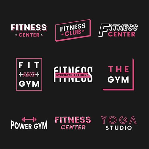 Set of fitness club logo | Premium Vector - rawpixel