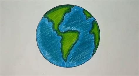 20 Easy Earth Drawing Ideas - How To Draw Earth - Blitsy