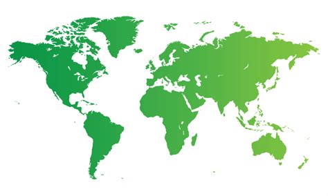 World Map With Countries Green