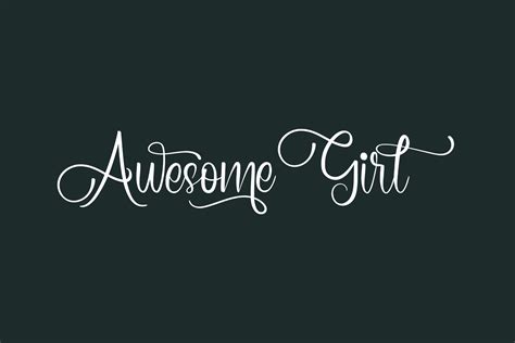 Awesome Girl | Fonts Shmonts