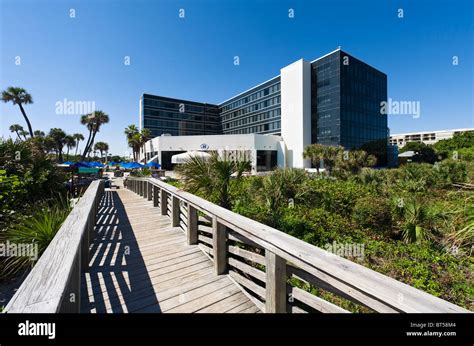 Cocoa Beach Hilton, Cocoa Beach, Space Coast, Florida, ,USA Stock Photo ...