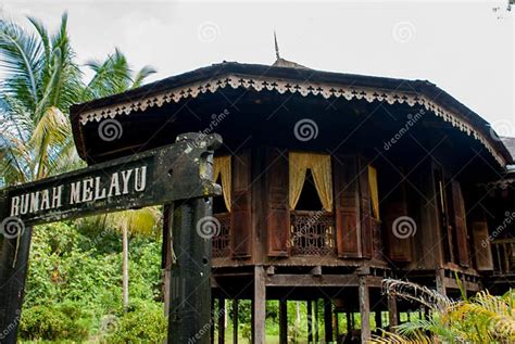 Traditional Wooden Houses Ruman Melayu. Kuching To Sarawak Culture Village. Malaysia Editorial ...