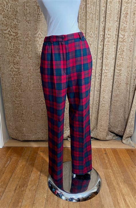 Clan Lindsay Tartan Plaid Pendleton Trousers Vintage - Gem