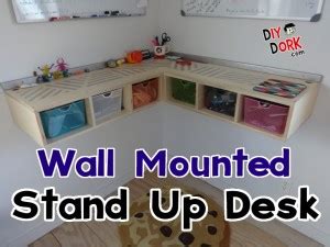 How to Build a Wall Mounted Stand Up Desk | DiyDork.com