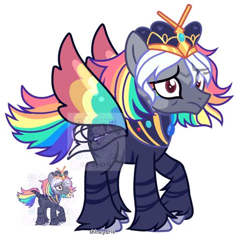 Rainbow Butterfly Zony (zebra + pony hybrid) | adoptable - YCH.Commishes