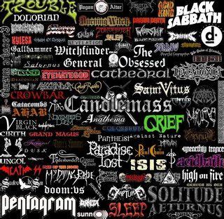 Doom/Sludge/Gothic Doom Metal Band Logo Collage | Doom metal bands ...