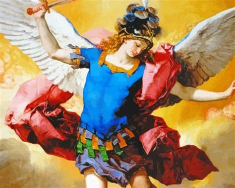 Vintage Archangel Michael - Paint By Numbers - Num Paint Kit