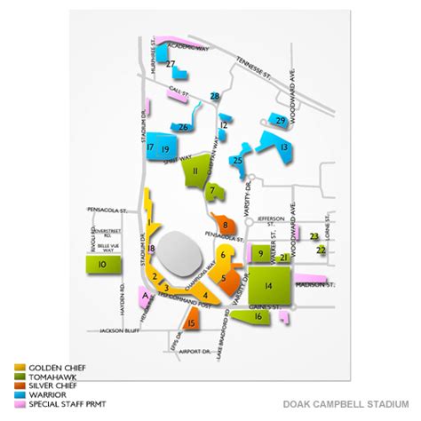 Doak Campbell Stadium Parking Seating Chart | Vivid Seats