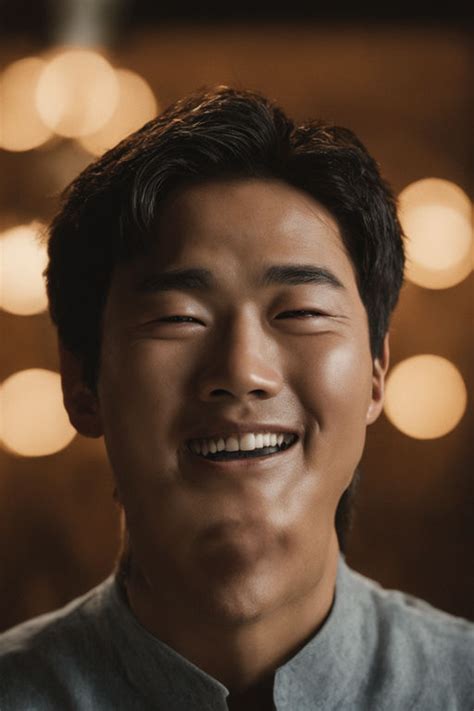 A portrait of Lee Jae Hoon captured mid-laugh by dong park - Playground