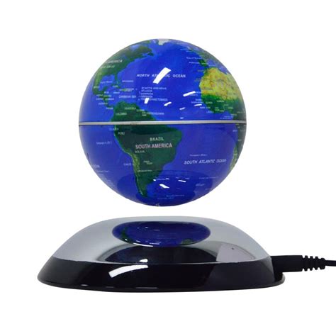 Elegantoss Levitation Magnetic Floating Globe Suspended in Air Rotating Earth World Globe (Blue ...