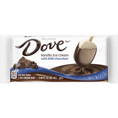 DOVE Vanilla Ice Cream Bar Coated With Milk Chocolate, 1 ct | Ice Cream | Walt Churchill's Market