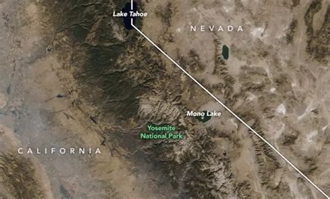 Satellite Images Show Incredible Snowpack in the Sierra Nevada