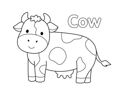 Cow Coloring Page from LittleBeeFamily.com Dog Coloring Book, Farm Animal Coloring Pages ...