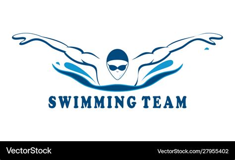 Man swimming competition swimming pool logo Vector Image