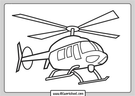 Helicopter Coloring Pages - ABC Worksheet