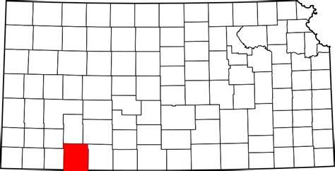 Image: Map of Kansas highlighting Meade County