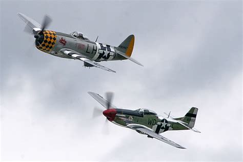 A P-47 Thunderbolt & P-51 Mustang at the 2009 Dover Air Fo… | Flickr