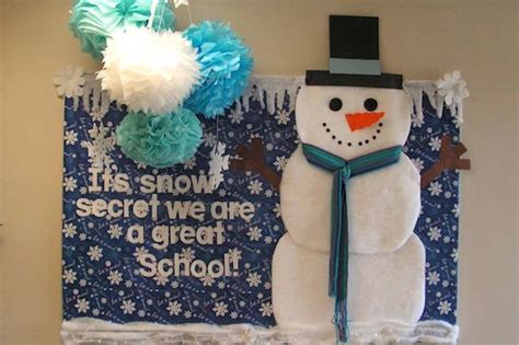 snowman bulletin board from hand me down ideas December Bulletin Boards ...