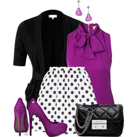 Black & Purple | Chic outfits, Womens fashion, Fashion outfits