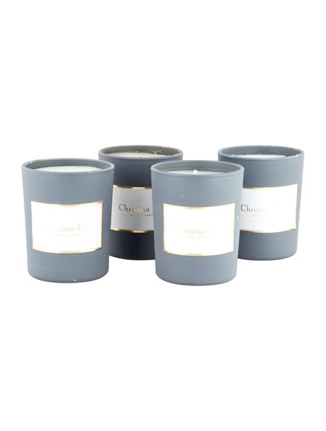 Christian Dior Set of 4 Scented Candles - Grey Decorative Accents ...