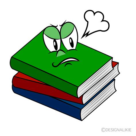 Free Angry Books Cartoon Image｜Charatoon