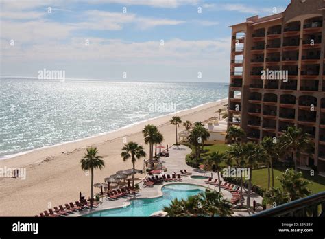 Sunrise over Rocky Point Mexico Resort with pool in the desert Stock Photo - Alamy