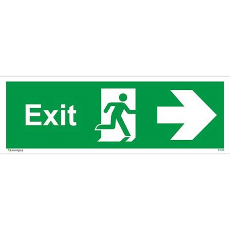 Exit Sign Running Man Right Arrow |Fire Exit Signs | Emergency Escape Signs