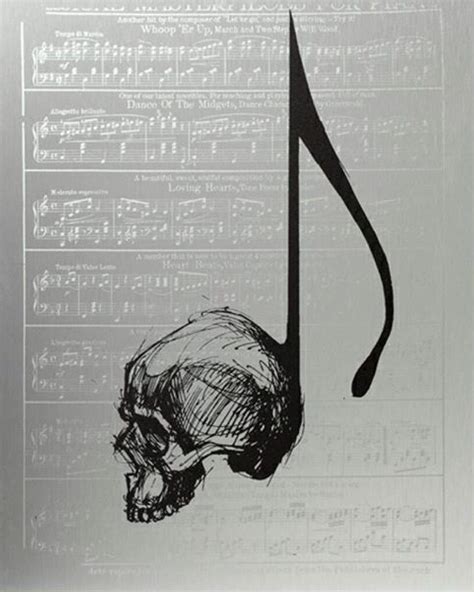 Skull music note tattoo designs - profmove