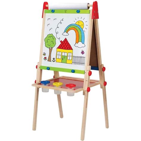 Hape - Award Winning Hape All-in-One Wooden Kid's Art Easel with Paper ...