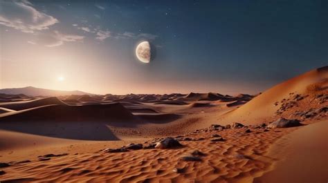 Premium AI Image | sunset on the sand dunes